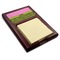 Pink & Lime Green Leopard Red Mahogany Sticky Note Holder - Angle