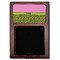 Pink & Lime Green Leopard Red Mahogany Sticky Note Holder - Flat