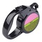 Pink & Lime Green Leopard Retractable Dog Leash - Angle