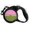 Pink & Lime Green Leopard Retractable Dog Leash - Small (Personalized)