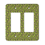 Pink & Lime Green Leopard Rocker Style Light Switch Cover - Two Switch