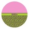 Pink & Lime Green Leopard Round Decal