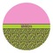 Pink & Lime Green Leopard Round Decal - Small (Personalized)