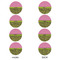 Pink & Lime Green Leopard Round Linen Placemats - APPROVAL Set of 4 (double sided)