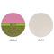 Pink & Lime Green Leopard Round Linen Placemats - APPROVAL (single sided)