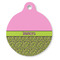 Pink & Lime Green Leopard Round Pet ID Tag - Large - Front