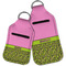 Pink & Lime Green Leopard Sanitizer Holder Keychain - Parent Main