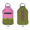 Pink & Lime Green Leopard Sanitizer Holder Keychain - Small APPROVAL (Flat)
