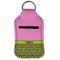 Pink & Lime Green Leopard Sanitizer Holder Keychain - Small (Front Flat)