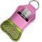 Pink & Lime Green Leopard Sanitizer Holder Keychain - Small in Case