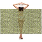 Pink & Lime Green Leopard Sheer Sarong (Personalized)