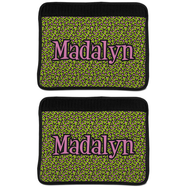 Pink & Lime Green Leopard Seat Belt Cover (APPROVAL Update)