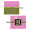 Pink & Lime Green Leopard Security Blanket - Front & Back View