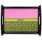 Pink & Lime Green Leopard Serving Tray Black Large - Main