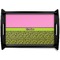 Pink & Lime Green Leopard Serving Tray Black Small - Main