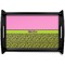 Pink & Lime Green Leopard Wooden Tray (Personalized)