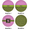 Pink & Lime Green Leopard Set of Appetizer / Dessert Plates (Approval)
