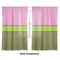 Pink & Lime Green Leopard Sheer Curtains Double