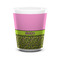 Pink & Lime Green Leopard Ceramic Shot Glass - 1.5 oz - White - Set of 4 (Personalized)