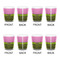 Pink & Lime Green Leopard Shot Glass - White - Set of 4 - APPROVAL