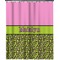 Pink & Lime Green Leopard Shower Curtain 70x90