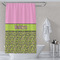 Pink & Lime Green Leopard Shower Curtain Lifestyle