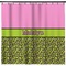 Pink & Lime Green Leopard Shower Curtain (Personalized) (Non-Approval)