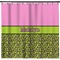 Pink & Lime Green Leopard Shower Curtain - Custom Size (Personalized)