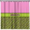 Pink & Lime Green Leopard Shower Curtain - 71" x 74" (Personalized)