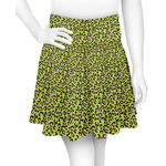 Pink & Lime Green Leopard Skater Skirt (Personalized)