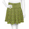 Pink & Lime Green Leopard Skater Skirt - Front