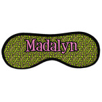 Pink & Lime Green Leopard Sleeping Eye Masks - Large (Personalized)