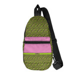 Pink & Lime Green Leopard Sling Bag (Personalized)