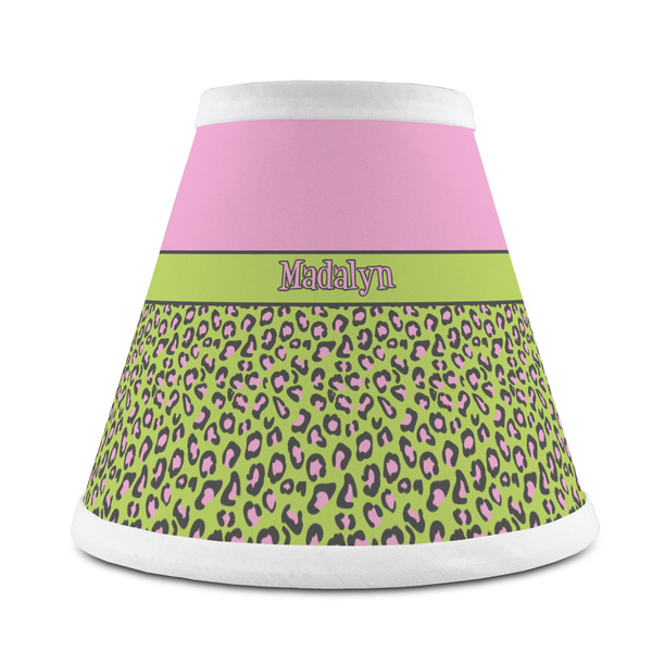 Custom Pink & Lime Green Leopard Chandelier Lamp Shade (Personalized)
