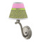 Pink & Lime Green Leopard Small Chandelier Lamp - LIFESTYLE (on wall lamp)