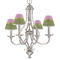Pink & Lime Green Leopard Small Chandelier Shade - LIFESTYLE (on chandelier)