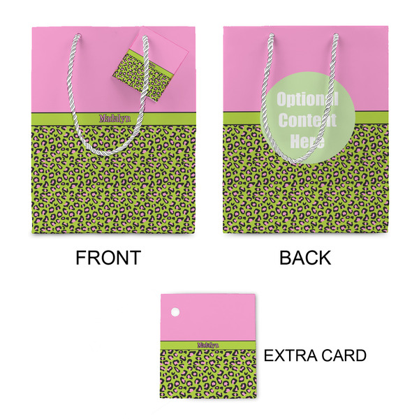 Pink & Lime Green Leopard Small Gift Bag - Approval