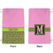 Pink & Lime Green Leopard Small Laundry Bag - Front & Back View
