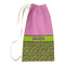 Pink & Lime Green Leopard Small Laundry Bag - Front View