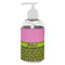 Pink & Lime Green Leopard Plastic Soap / Lotion Dispenser (8 oz - Small - White) (Personalized)