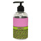 Pink & Lime Green Leopard Plastic Soap / Lotion Dispenser (8 oz - Small - Black) (Personalized)