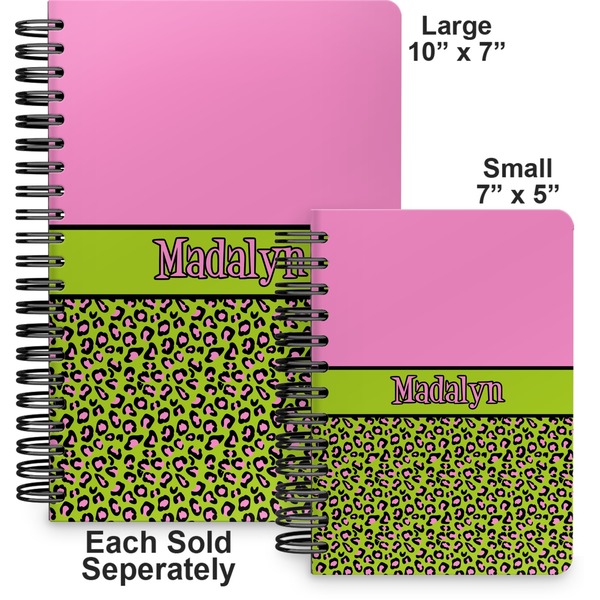 Pink & Lime Green Leopard Spiral Journal - Comparison
