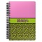 Pink & Lime Green Leopard Spiral Journal Large - Front View