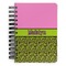 Pink & Lime Green Leopard Spiral Journal Small - Front View