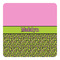 Pink & Lime Green Leopard Square Decal - XLarge (Personalized)