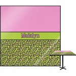 Pink & Lime Green Leopard Square Table Top - 24" (Personalized)