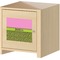Pink & Lime Green Leopard Square Wall Decal on Wooden Cabinet
