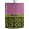 Pink & Lime Green Leopard Stainless Steel Flask (Personalized)