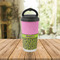 Pink & Lime Green Leopard Stainless Steel Travel Cup Lifestyle