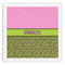 Pink & Lime Green Leopard Paper Dinner Napkin - Front View